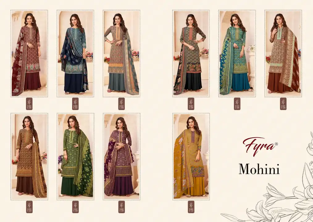 PRESENTING NEW DESIGN MOHINI HUB  SUITS & DRESS MATERIAL uploaded by Swastik creation on 4/22/2023