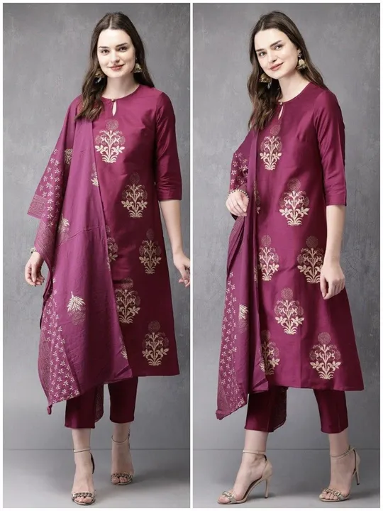 Cotton Fabric Kurta set uploaded by ShubhMangal Silk Mills on 4/22/2023