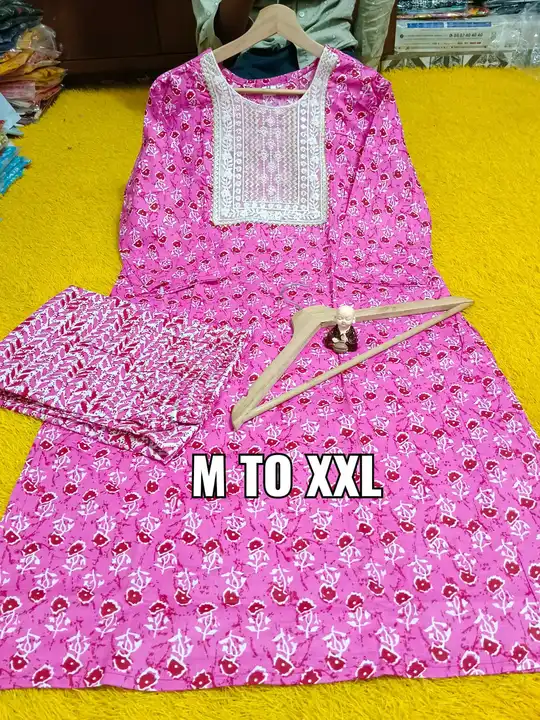 Embroidery work kurti with pent uploaded by Majime Creation on 4/22/2023