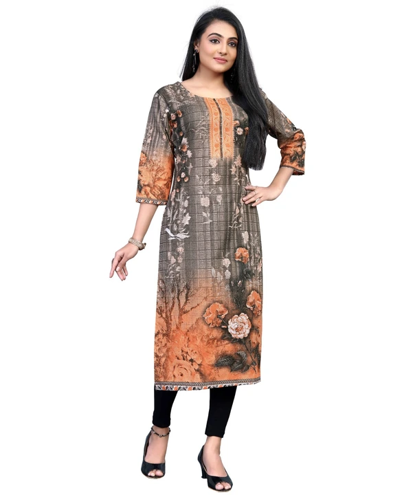Casual cotton printed straight kurti  uploaded by Navya fashion on 4/22/2023