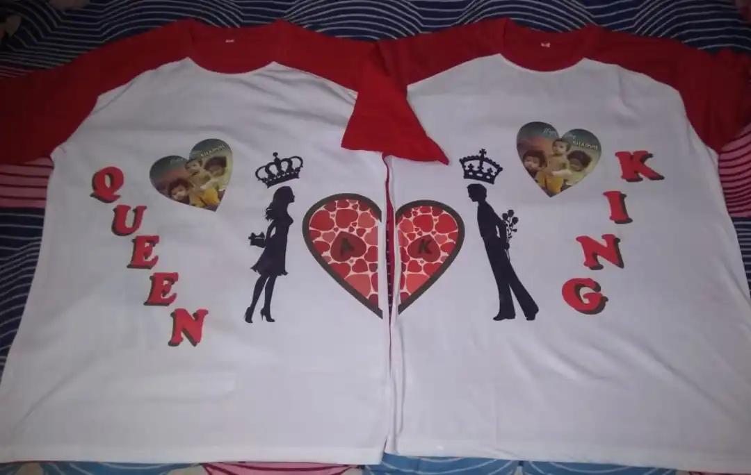 Couple Customized photo Print T shirts uploaded by Navya Collection on 4/22/2023