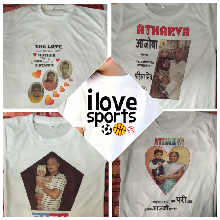 Customized photo print T shirts uploaded by Navya Collection on 4/22/2023