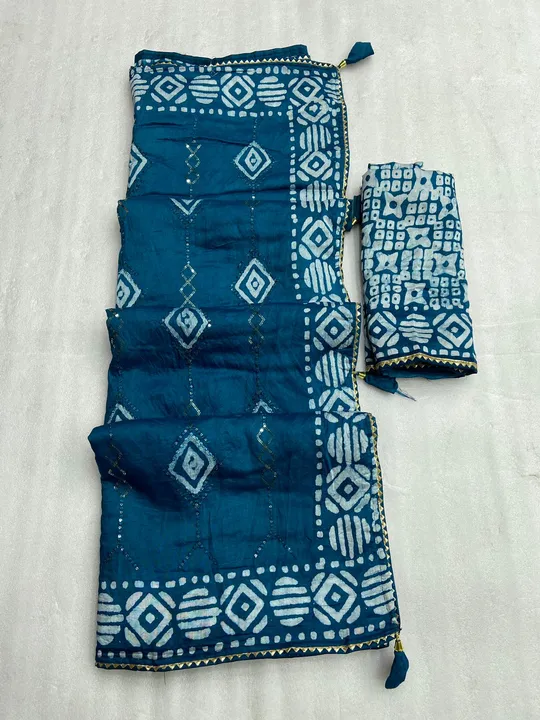 Batik Print Saree uploaded by Om Shivam Creation on 4/22/2023