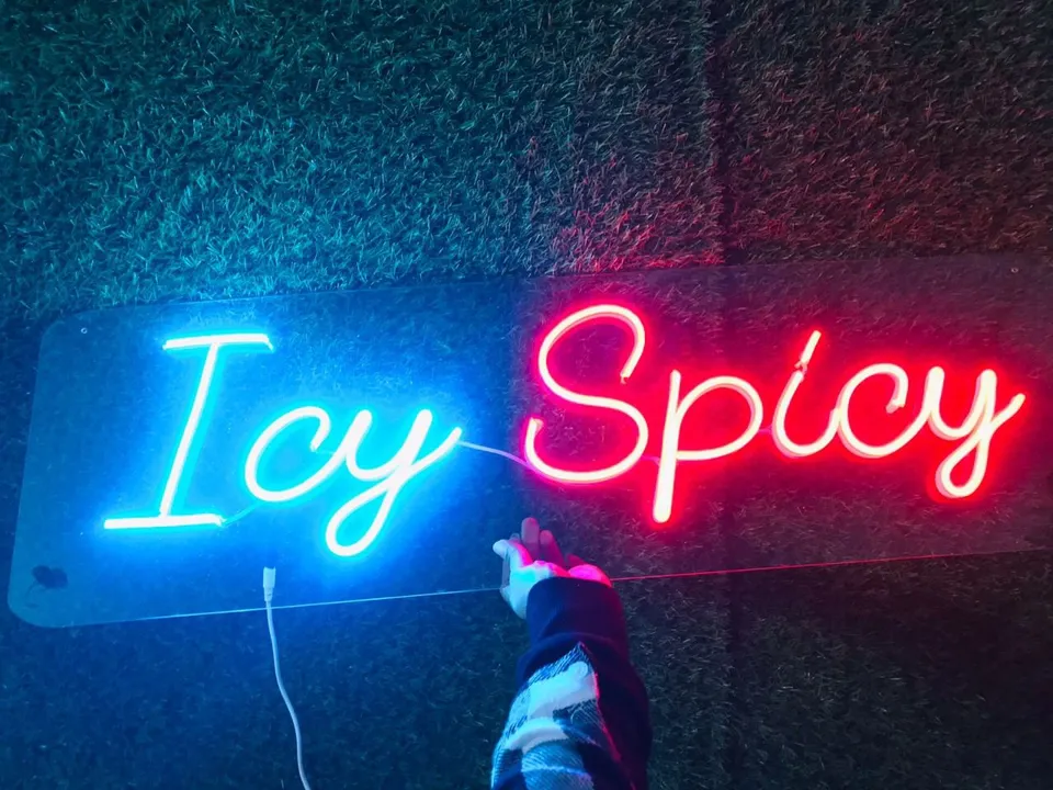 Icy spicy neon sign for occasions or decoration  uploaded by Shyam enterprises on 4/22/2023