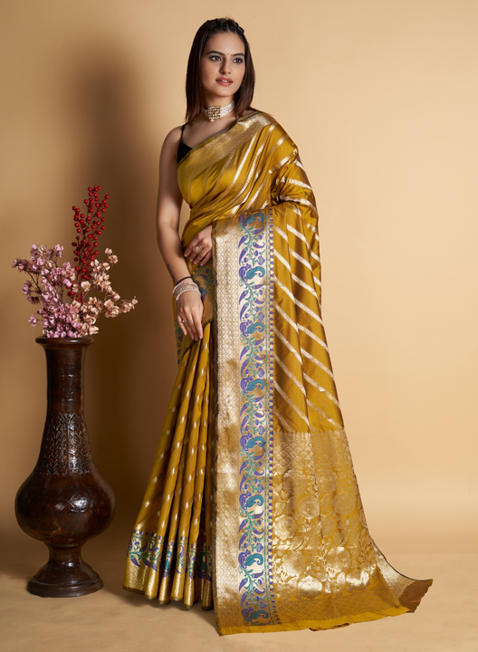 Fancy rich pallu with allover zari design saree  uploaded by DHANANJAY CREATIONS on 4/22/2023