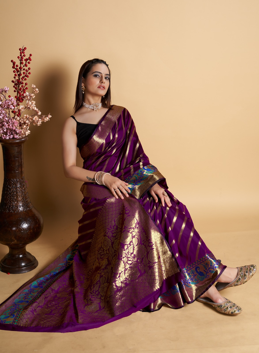 Fancy rich pallu with allover zari design saree  uploaded by DHANANJAY CREATIONS on 5/31/2024