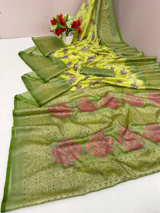 Pure Brasso foil pedding leaf printed Design  uploaded by ShubhMangal Silk Mills on 4/22/2023