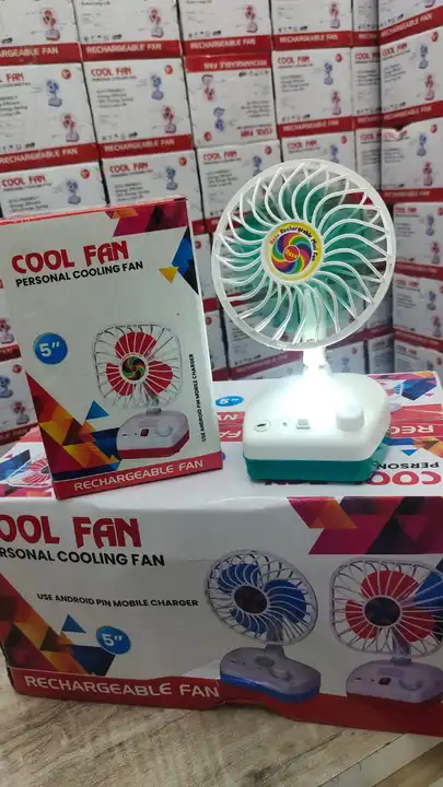 Rechargeable Table Fan with Reading LED lamp 2 IN 1, Portable USB Led Light Fan Wind 5 inch 3 Blades uploaded by Ravbelli on 5/31/2024