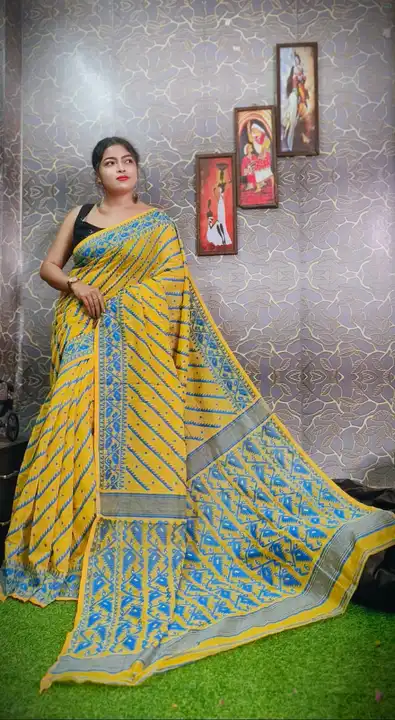 Cotton jamdani saree West Bengal Kolkata fulia uploaded by Sarada Collection on 4/22/2023