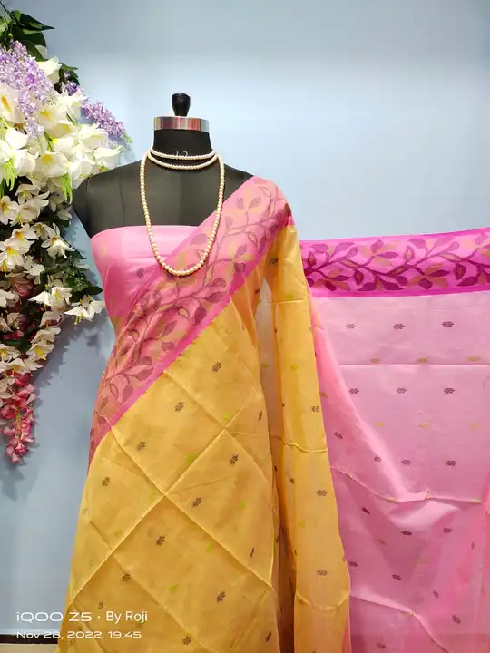 Silk khadi handloom saree uploaded by business on 4/22/2023