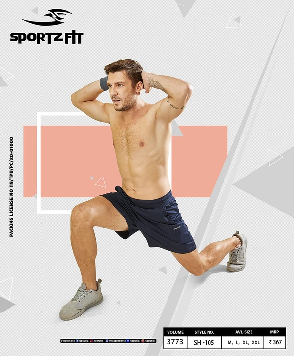 Sports wear shorts  uploaded by LAXMI TRADERS on 4/22/2023