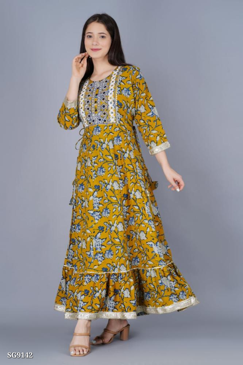 Catalog Name: *🆕heavy frill gown with embroidery  uploaded by Sonam karan fashion superior on 4/22/2023