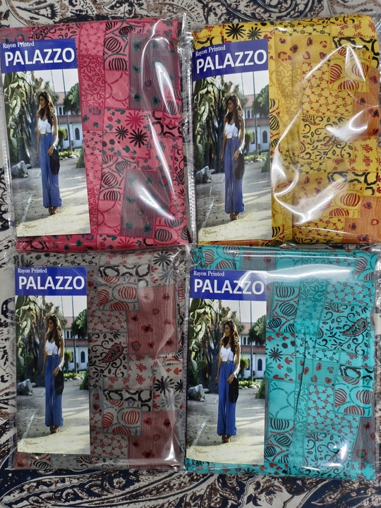 Rayon printed palazo  uploaded by YASHRAJ Textiles on 4/23/2023