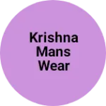 Business logo of Krishna Mans wear