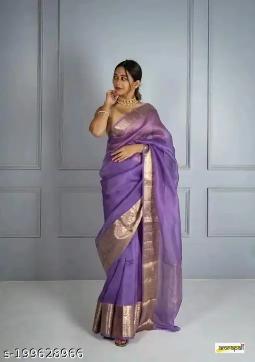 Organza saree  uploaded by Krisha Enterprise on 4/23/2023