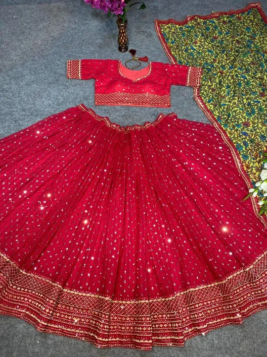 Red ♥️ Lehenga -Choli  uploaded by Fatema Fashion on 4/23/2023