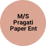 Business logo of M/s Pragati paper Enterprises