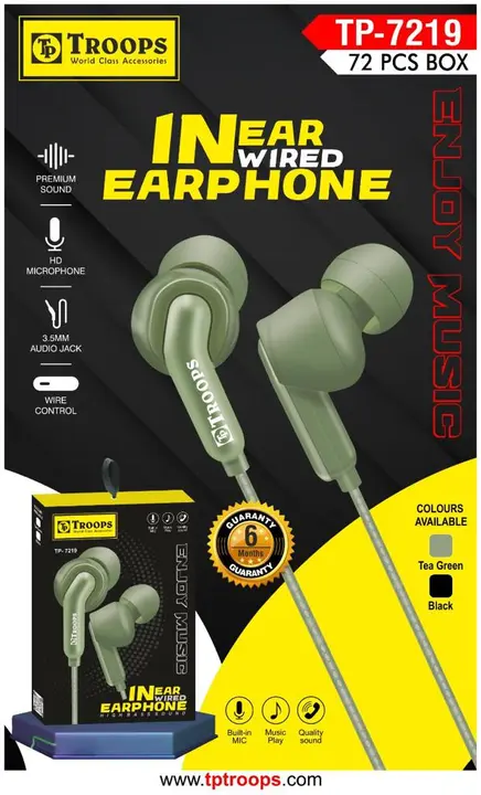 TP-7219 stylish wired earphone -6month warranty easy replacement  uploaded by SUFIYA TELECOM on 5/29/2024