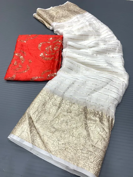 Viscose georgette saree  uploaded by SAURYA LIFE STYLE on 4/23/2023