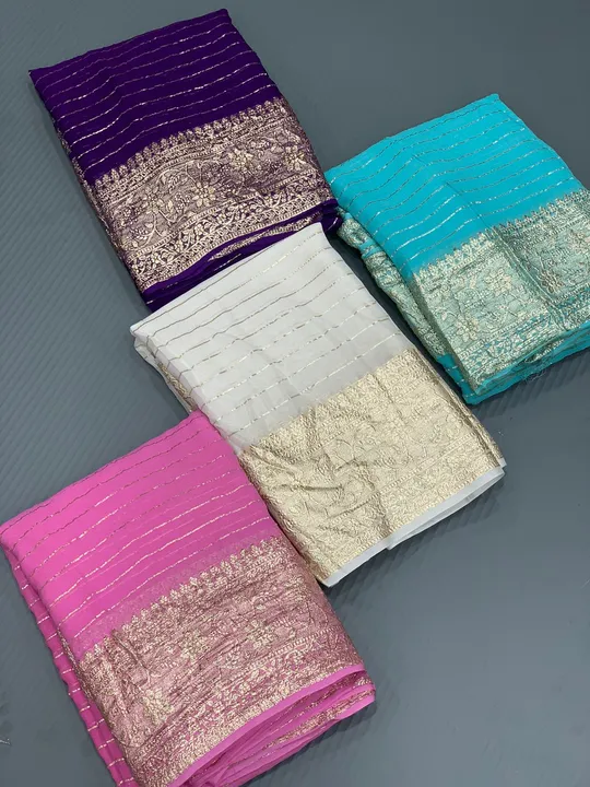 Viscose georgette saree  uploaded by SAURYA LIFE STYLE on 4/23/2023