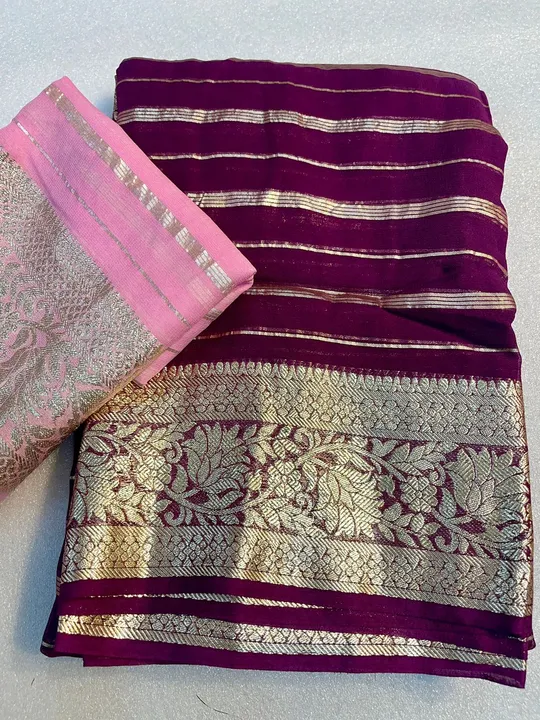 Viscose georgette saree uploaded by SAURYA LIFE STYLE on 4/23/2023