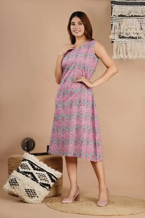 One piece dress Bagru Handblock printed uploaded by Print Factory Bagru on 4/23/2023