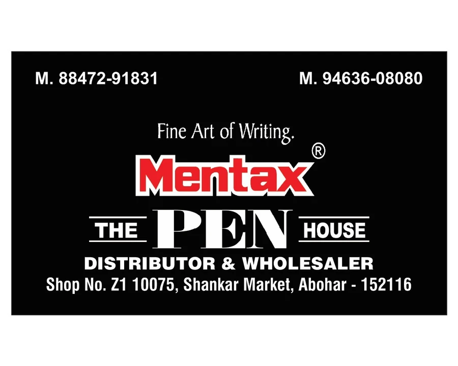 Visiting card store images of THE PEN HOUSE