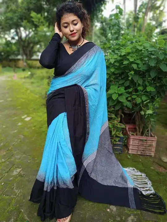 Soft khadi uploaded by Debnath saree center on 4/23/2023