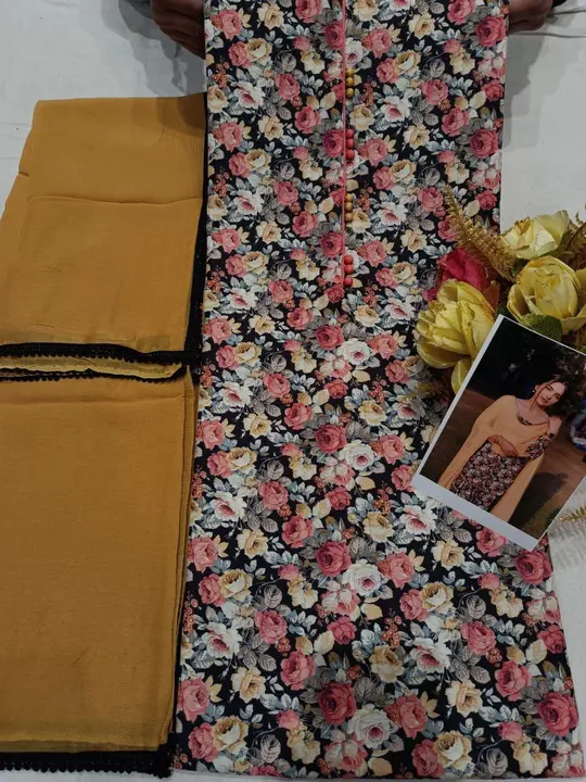 On muslin cotton with pure dupatta uploaded by Manish sales on 4/23/2023