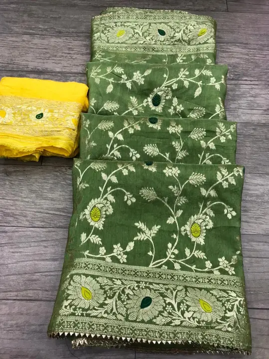 Presents beautiful Saree*
👉keep shopping with us 

New Launching for beauty

❤️pure rusyan silk fab uploaded by Gotapatti manufacturer on 4/23/2023