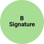 Business logo of B signature