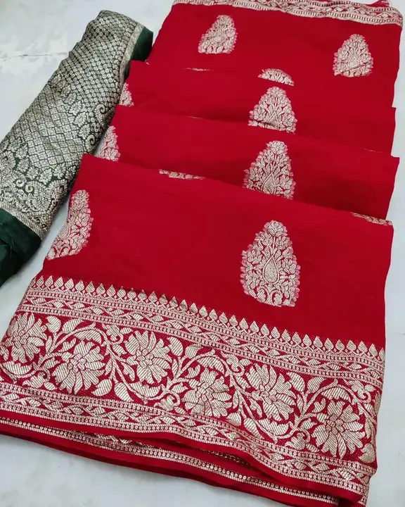 Muga silk febric saree  uploaded by All in one saree bazzar on 4/24/2023
