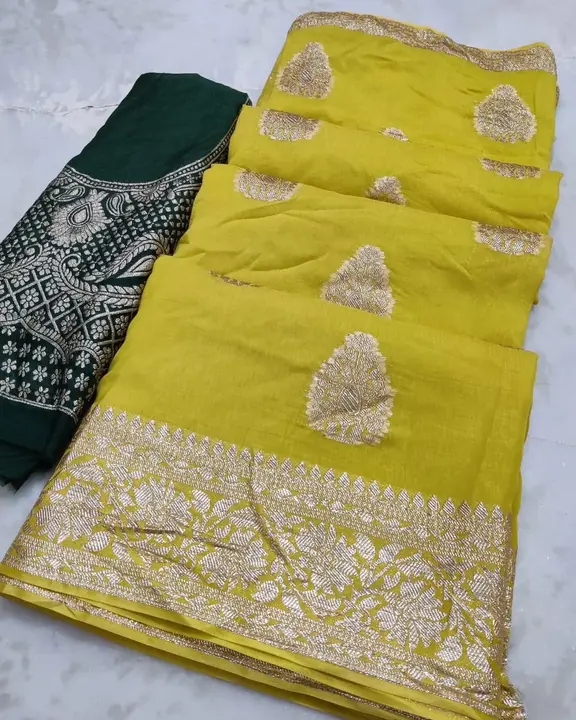 Muga silk febric saree  uploaded by All in one saree bazzar on 4/24/2023