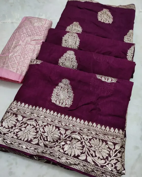 Muga silk febric saree uploaded by business on 4/24/2023