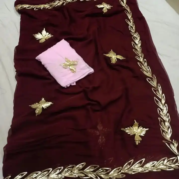 Najmin siffon febric saree uploaded by All in one saree bazzar on 4/24/2023