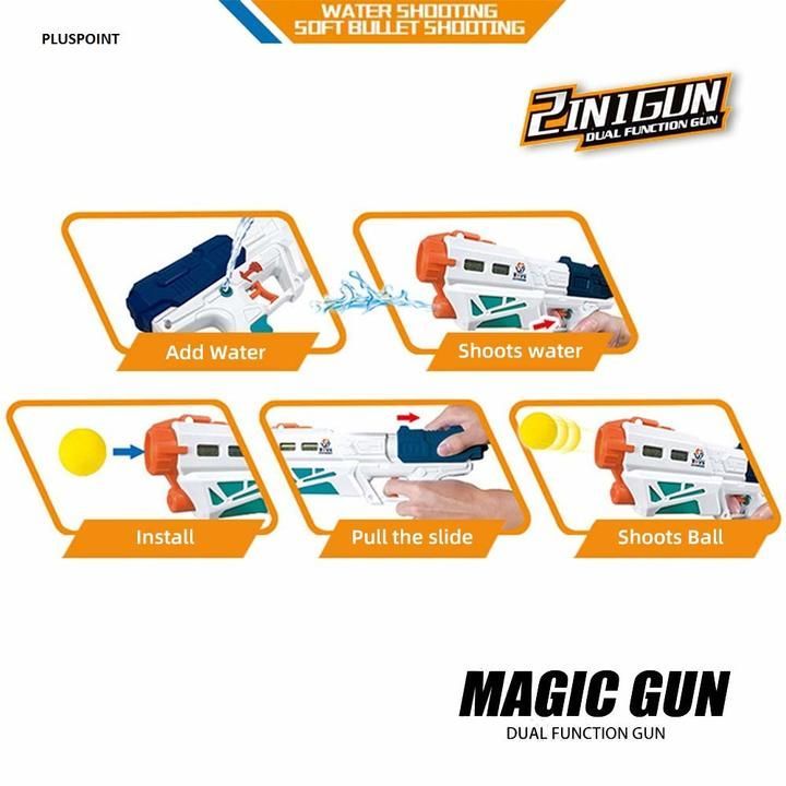 2 in 1 Water Gun and soft ball shooting Gun uploaded by business on 3/6/2021