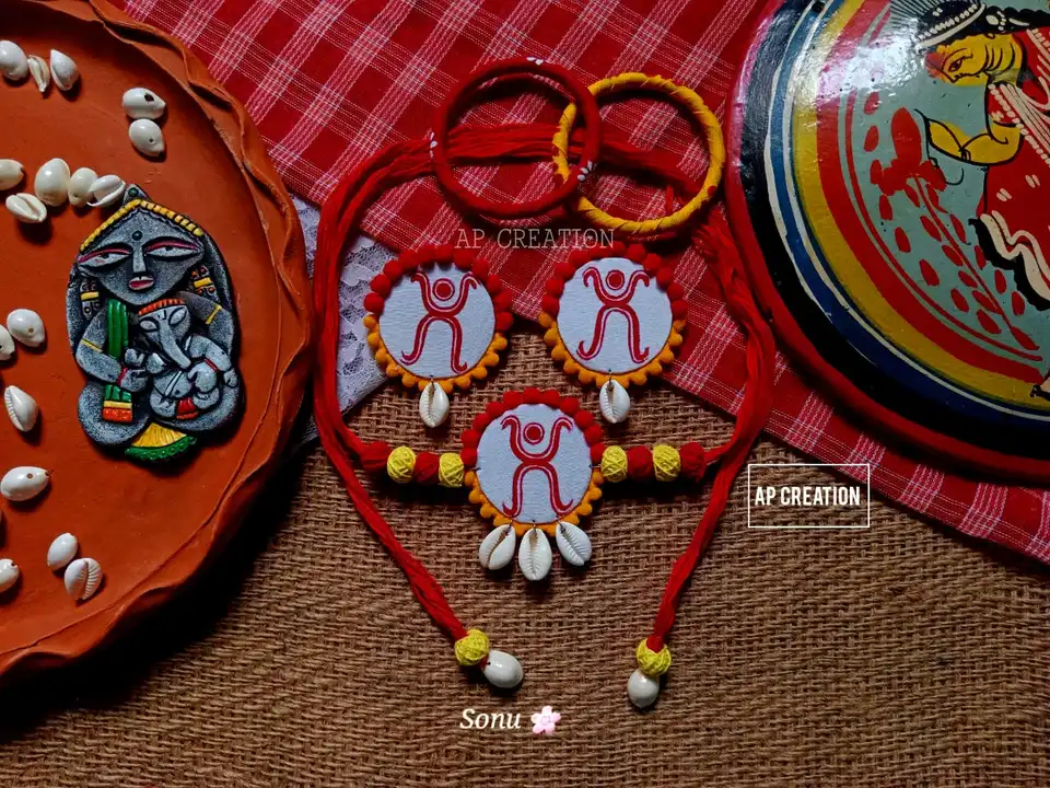 Artificial Neckpiece, Earings &  Matching Churi uploaded by S3 & G Shopping Center on 6/4/2024