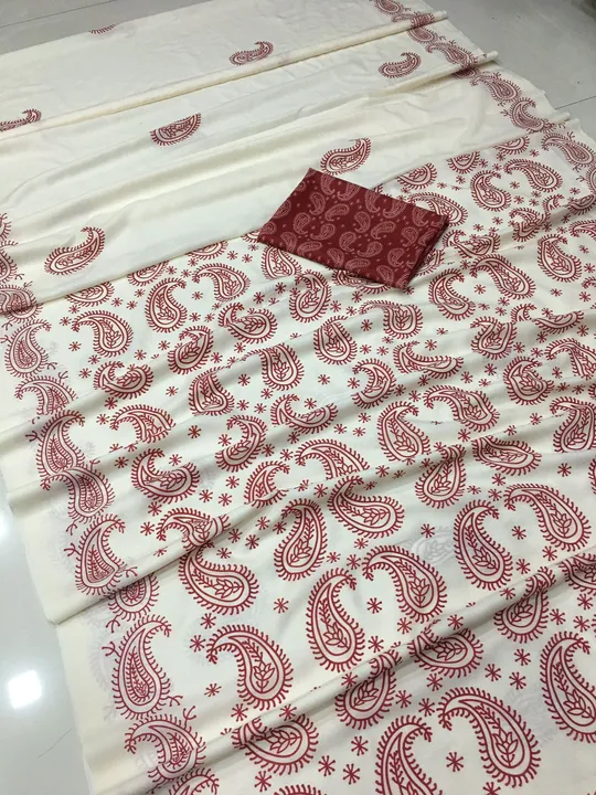 White Cotton silk Sarees  uploaded by DUDHAT Impax on 4/24/2023