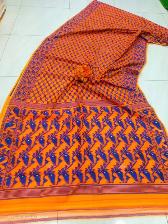 Cotton jamdani saree fulia West Bengal uploaded by Sarada Collection on 4/24/2023