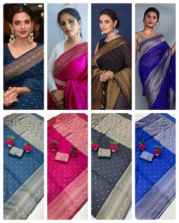 Soft lichi silk saree  uploaded by RV FASHION on 4/24/2023