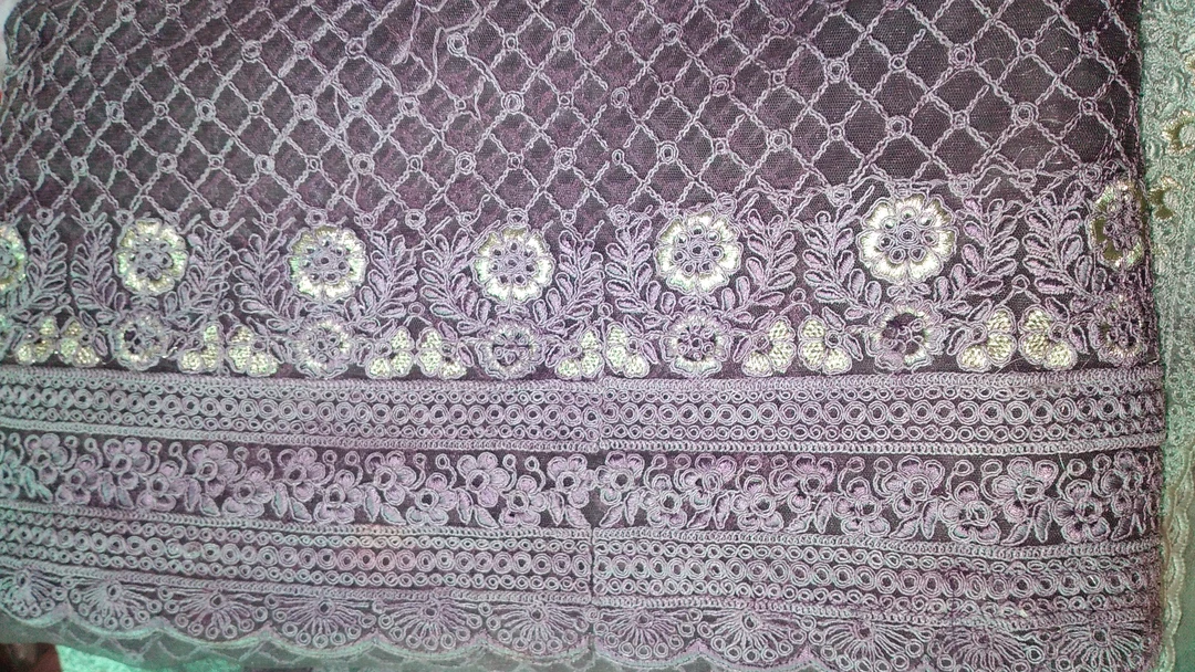 Heavy embroidery net sari with blouse  uploaded by Legging top on 4/24/2023