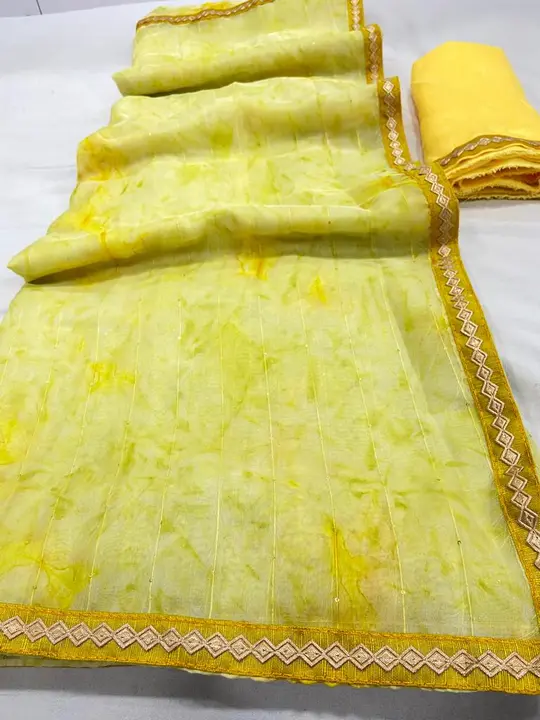 Organza saree with Siburi and Sequence work in Saree and Lace uploaded by ShubhMangal Silk Mills on 4/24/2023