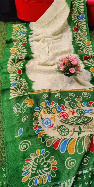 Matka Batic Print Soft Silk Sharee uploaded by Maa Kali Sharee Center on 4/24/2023
