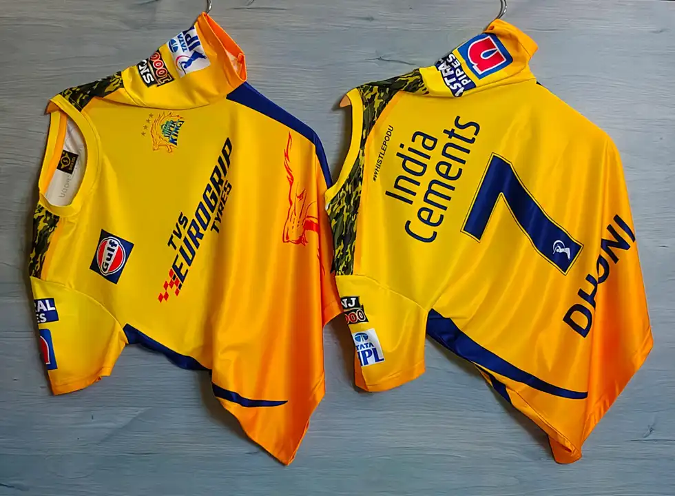 CSK, RCB SOPRTS JERSEY T-SHIRT  uploaded by Shreevari Traders on 4/24/2023