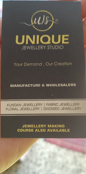Visiting card store images of Uniquejewellery