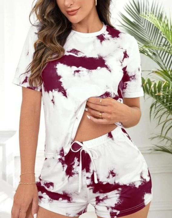 Tie dye print top bottom nightwear set uploaded by Deaim Sales on 4/24/2023