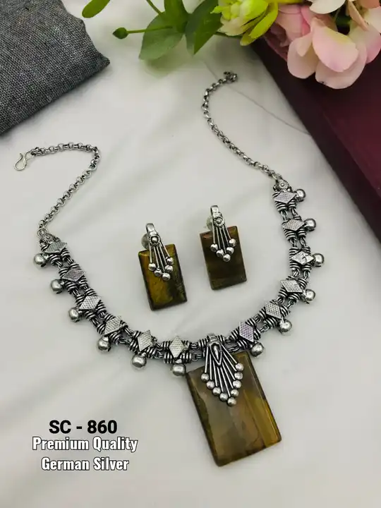 German silver necklace  uploaded by Shreevari fashion on 5/30/2024