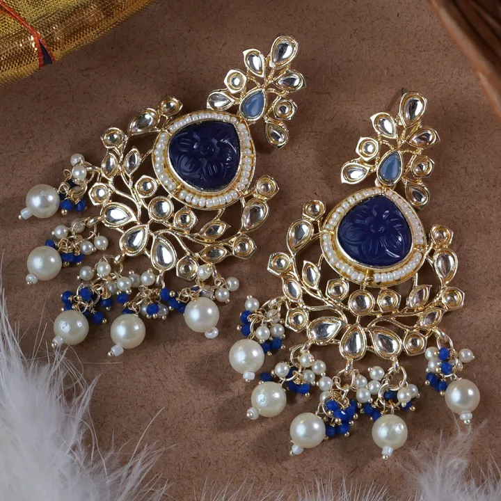 Kundan stone earrings  uploaded by Sb designs on 4/24/2023