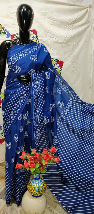 Cotton saree  uploaded by Shree Ganeshay Handicraft on 4/24/2023