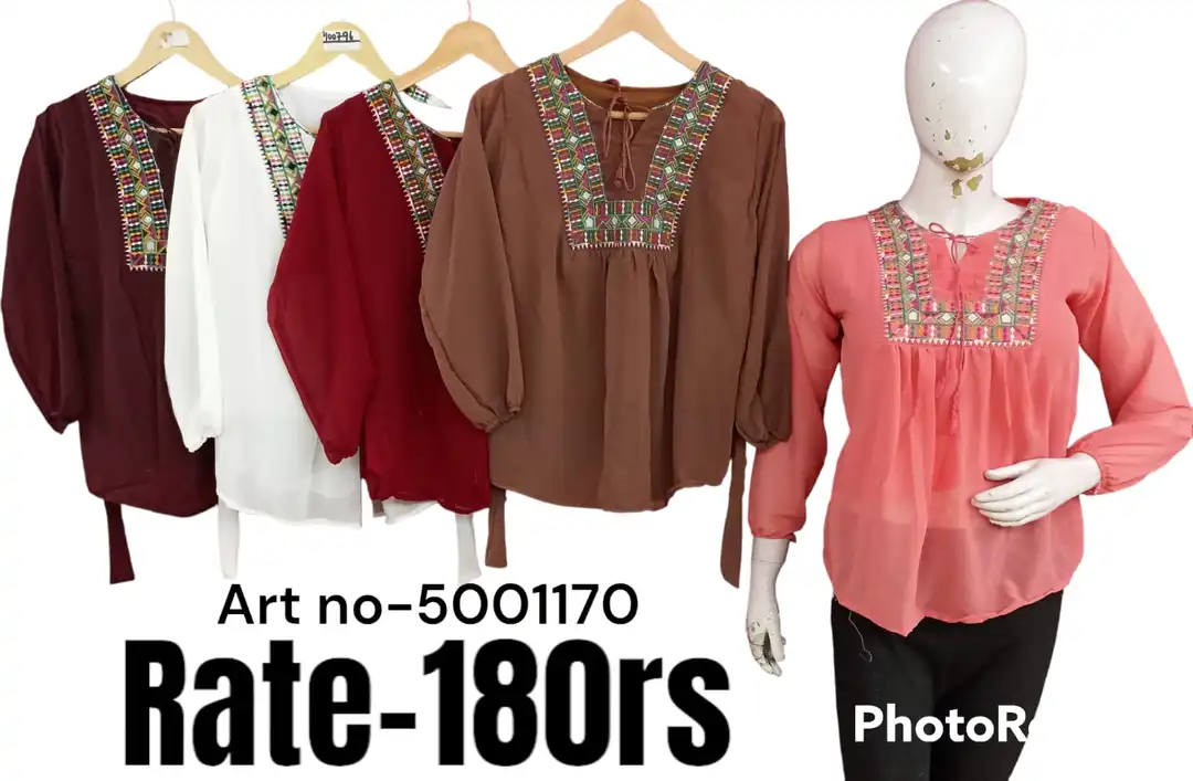 Post image I want 50+ pieces of Western top  at a total order value of 10000. Please send me price if you have this available.